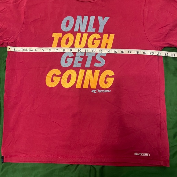 Performax Men's Red Quick Dry T-Shirt - "Only Tough Gets Going" Graphic - Size X - Picture 2 of 4